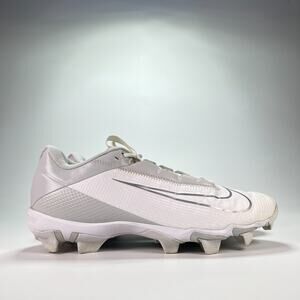 Nike Vapor Edge Shark 2 White Gray Football Cleats Shoes DH5088-100 Men's Sz 9.5
